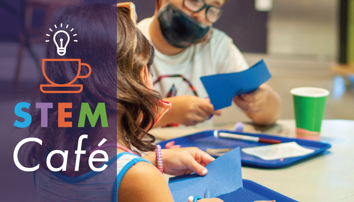 STEM Cafe--photo of kids cutting, building air cannons