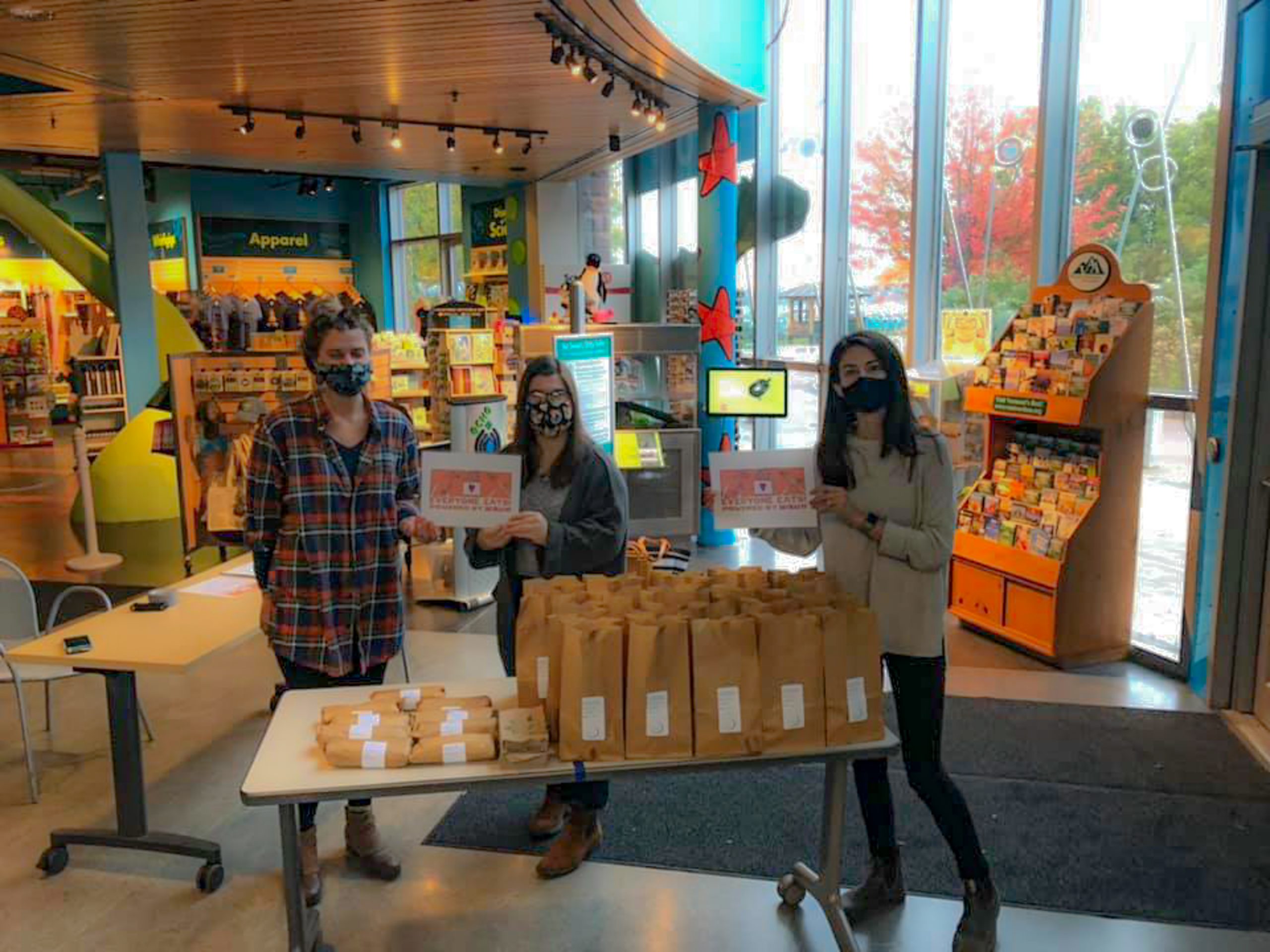 Everyone Eats-- ECHO employees excited to help with food distribution at ECHO