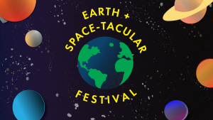 Earth and Spacetacular Festival: image of earth with other planets.