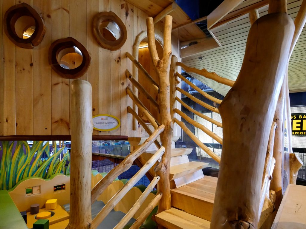 An image of the treehouse in Champ Lane, ECHO's early learning exhibit